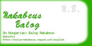 makabeus balog business card